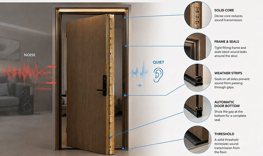 Soundproof Door with Sealing Strip Soundproof Door with Sealing Strip